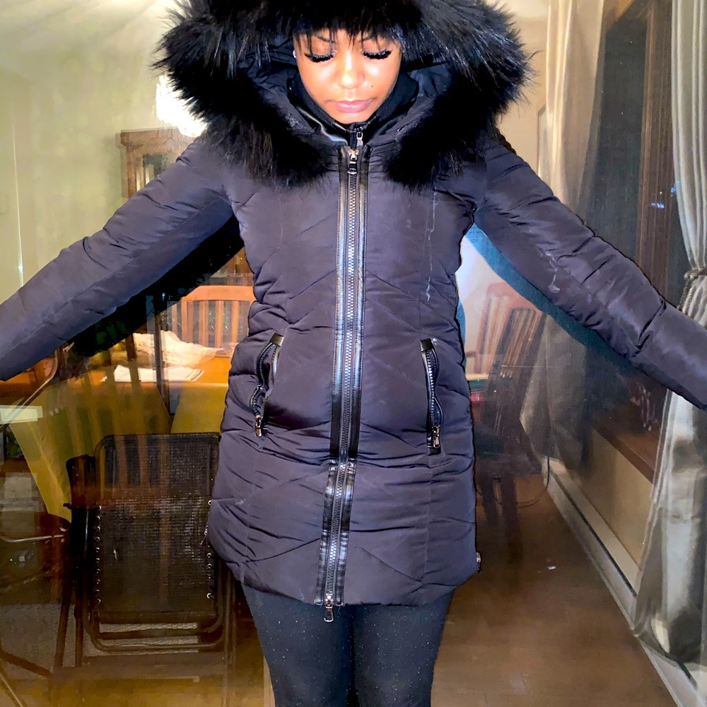 Winter coat only wear twice //Real Fur \\ Xsmall